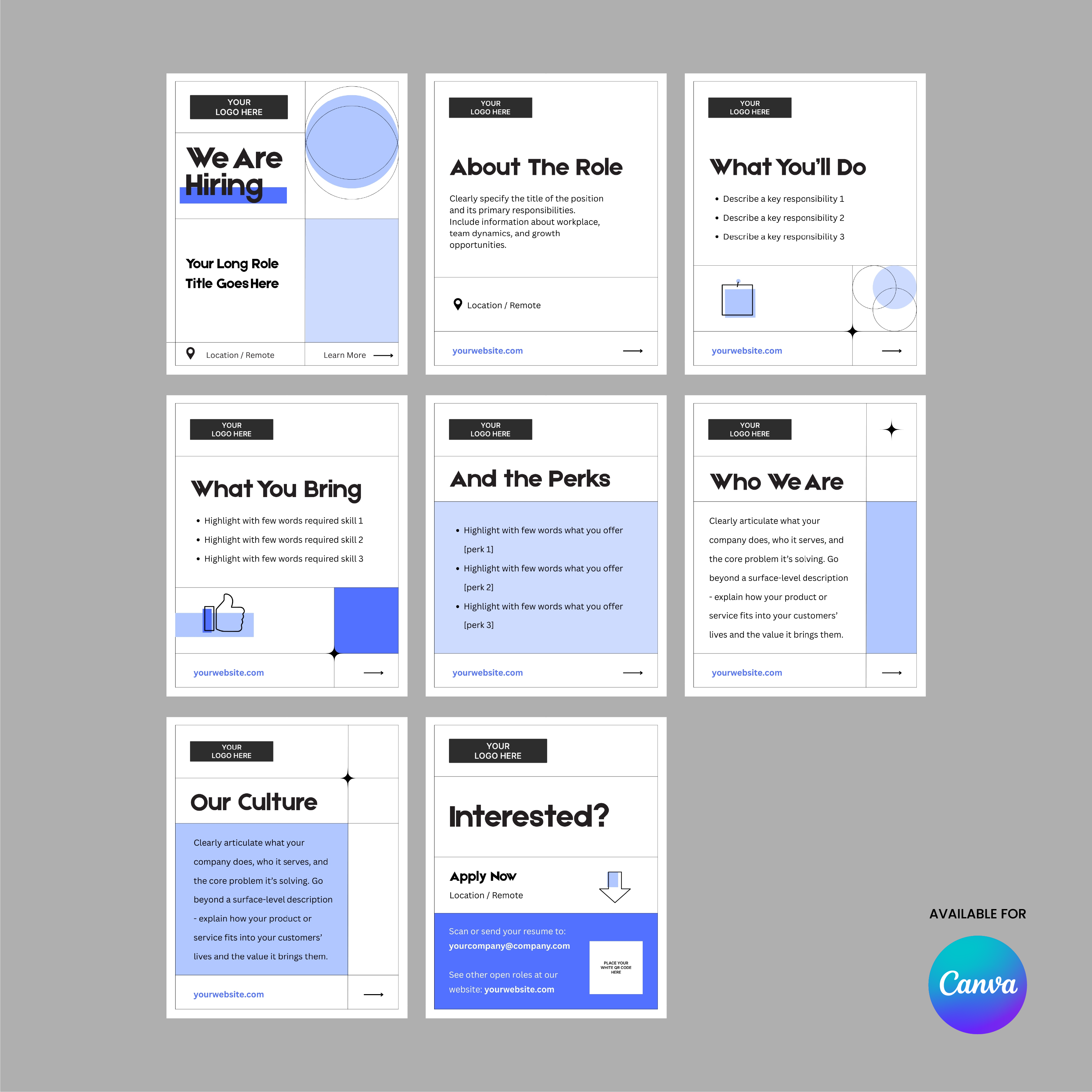 Hiring Social Media Carousel Template for Canva - Forma 20 Collection