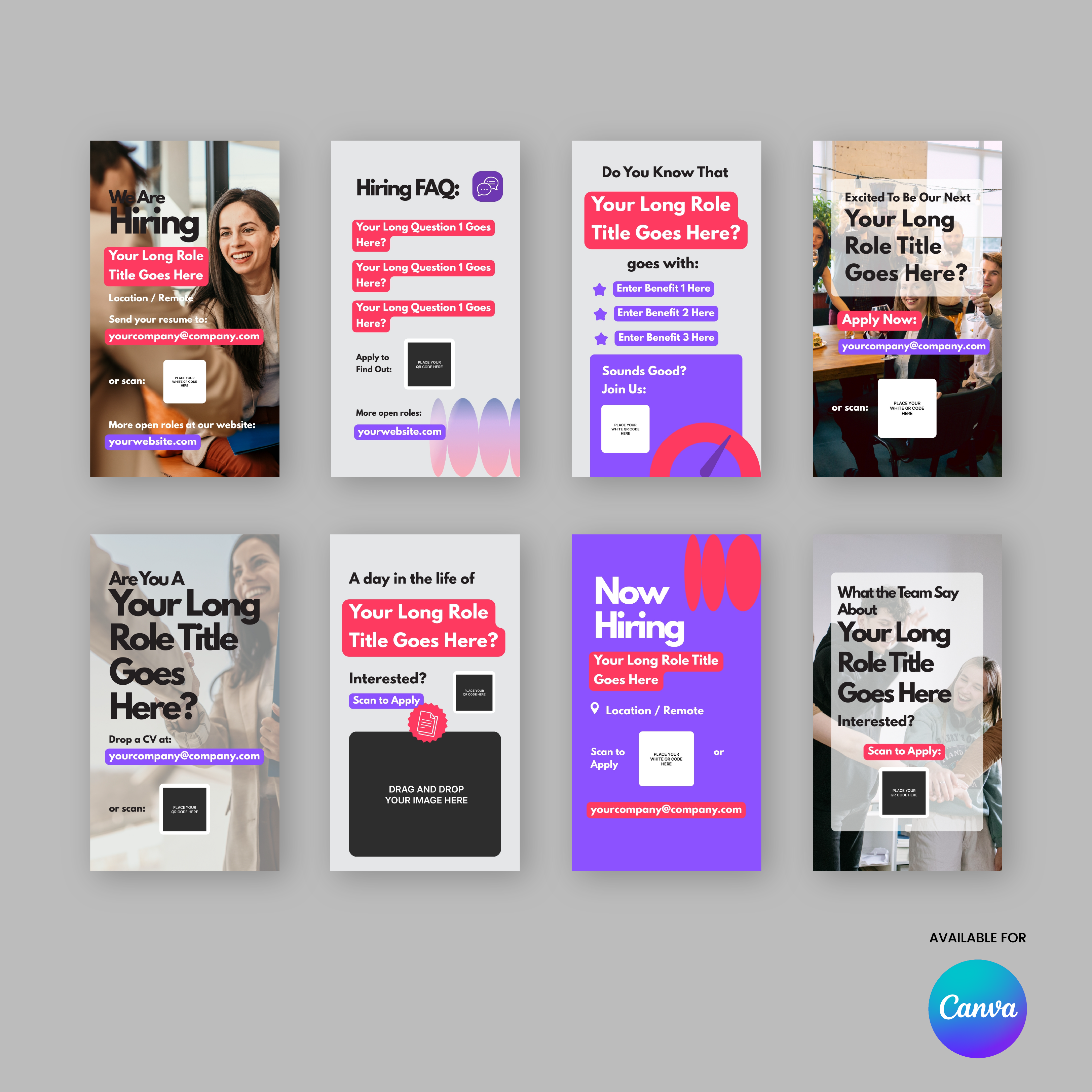 Hiring Social Media Story Templates for Canva - Forma 10 Collection