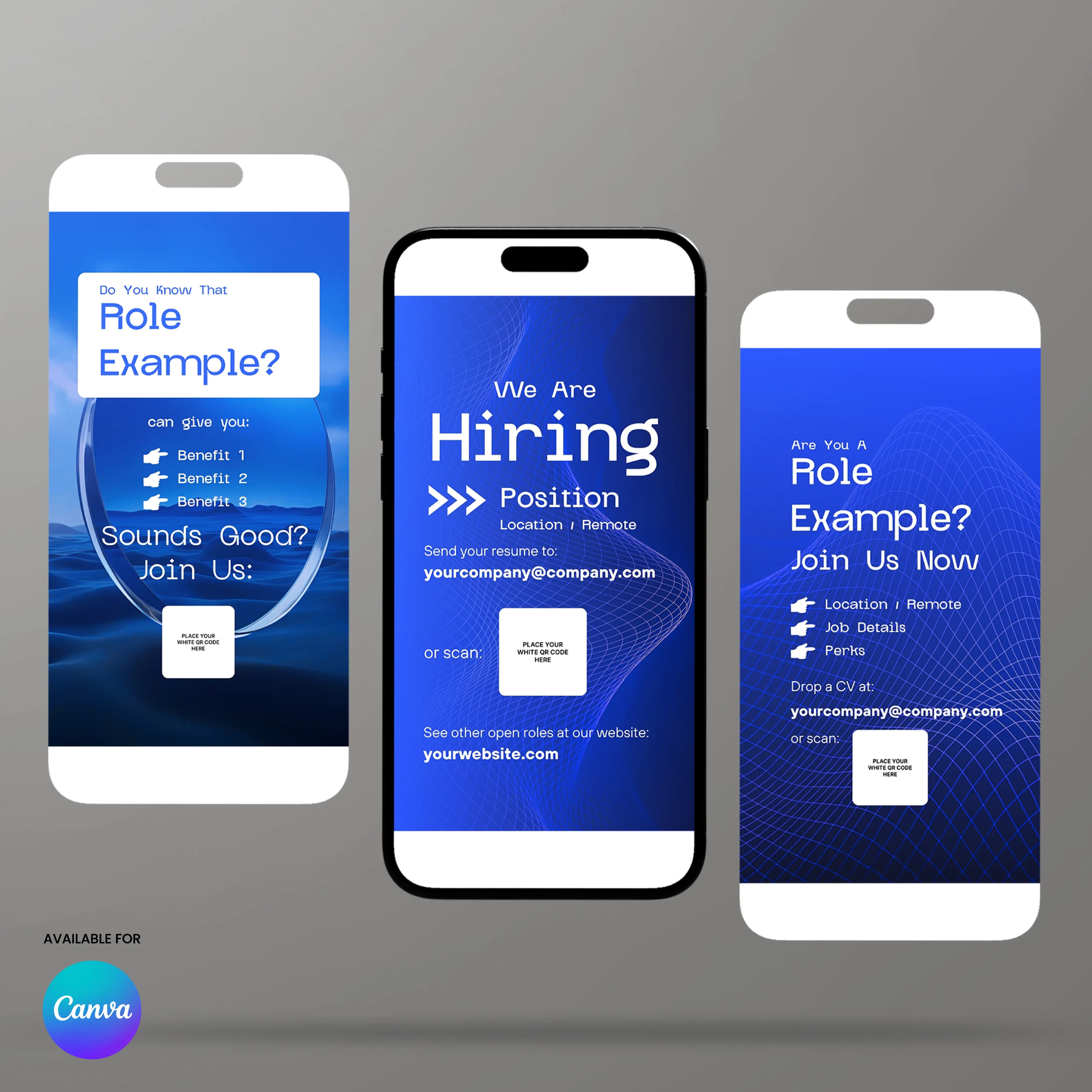 Social Media Hiring Story Template for Canva - Forma 30 Collection