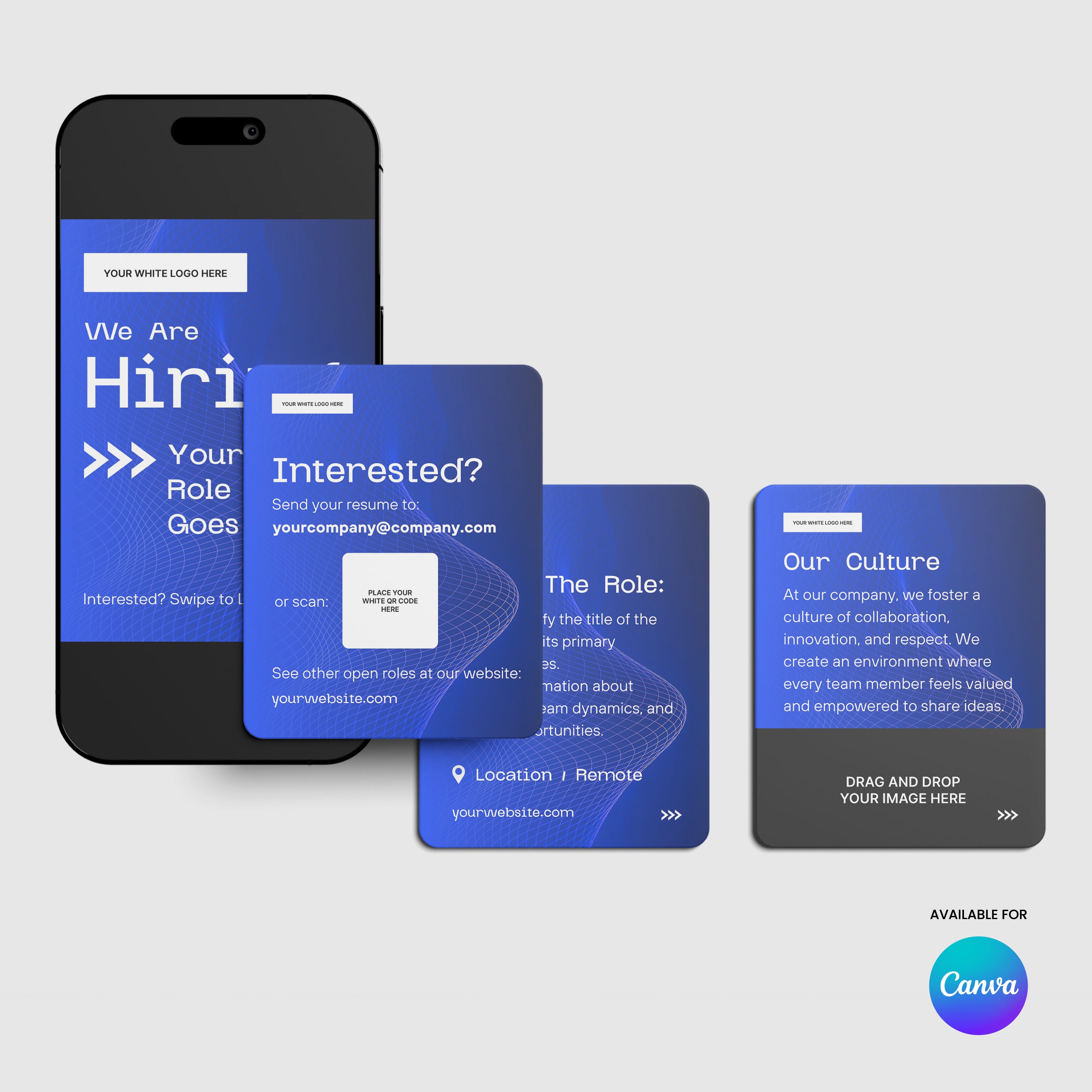 Social Media Hiring Carousel Templates for Canva – Forma 30 Collection
