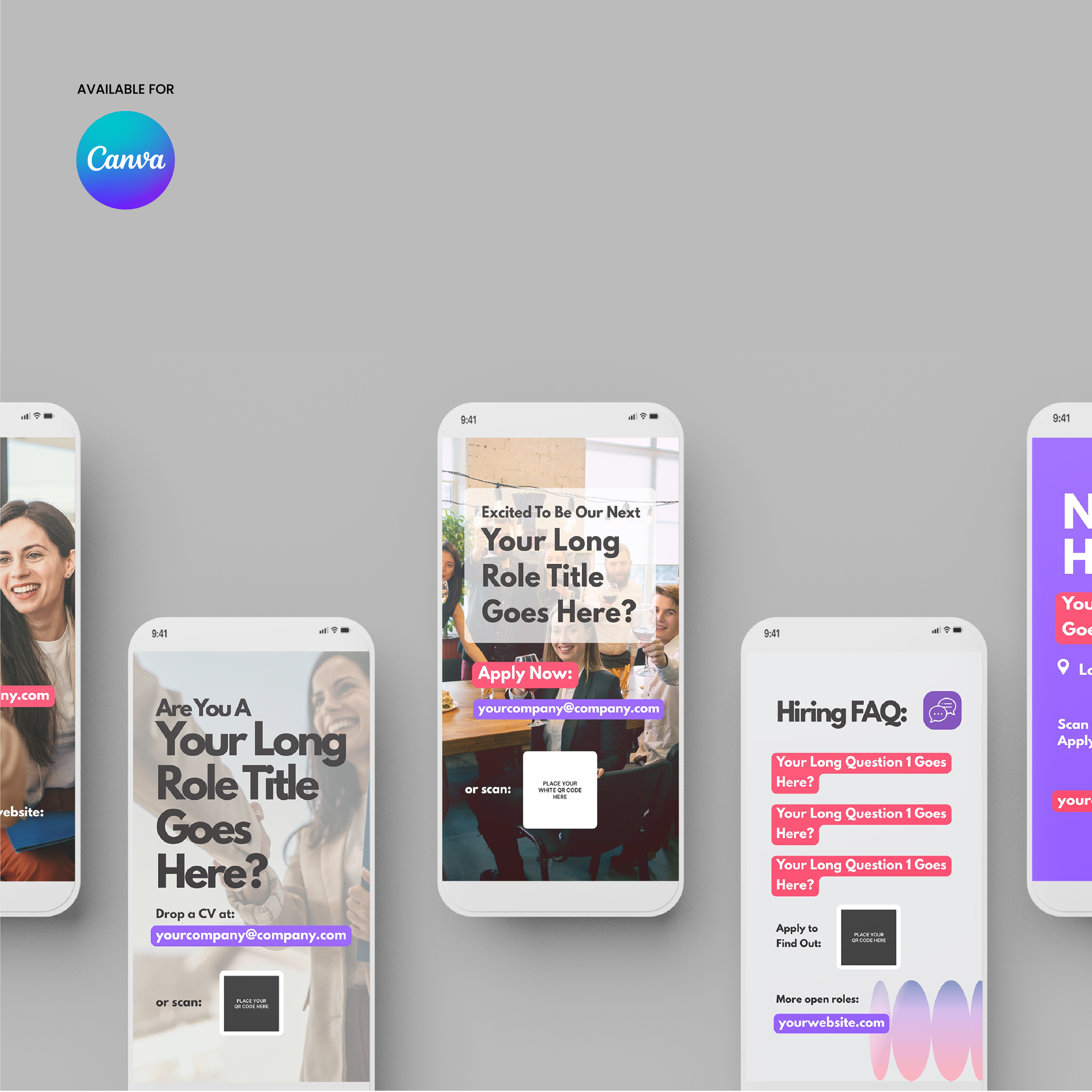 Hiring Social Media Story Templates for Canva - Forma 10 Collection