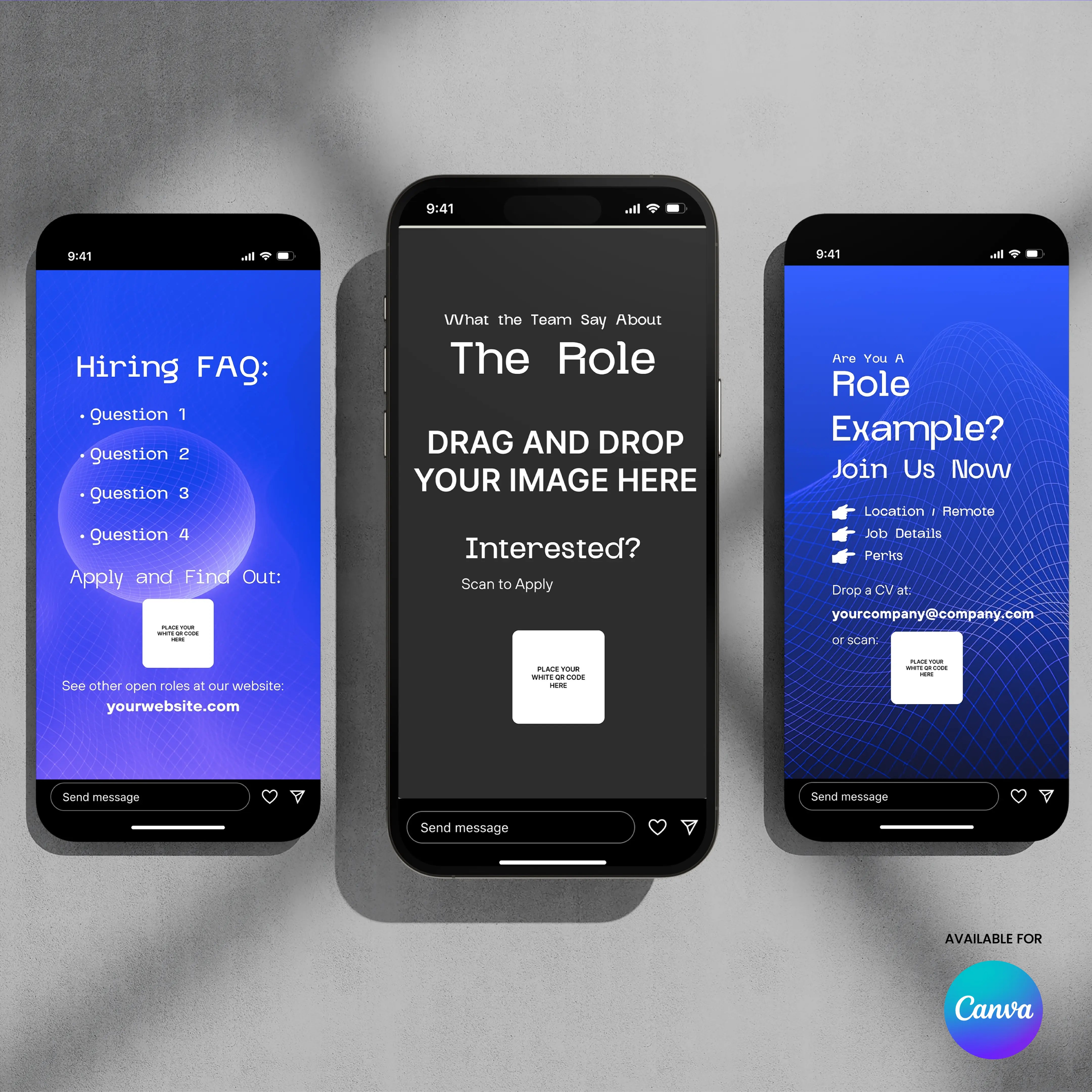 Social Media Hiring Story Template for Canva - Forma 30 Collection