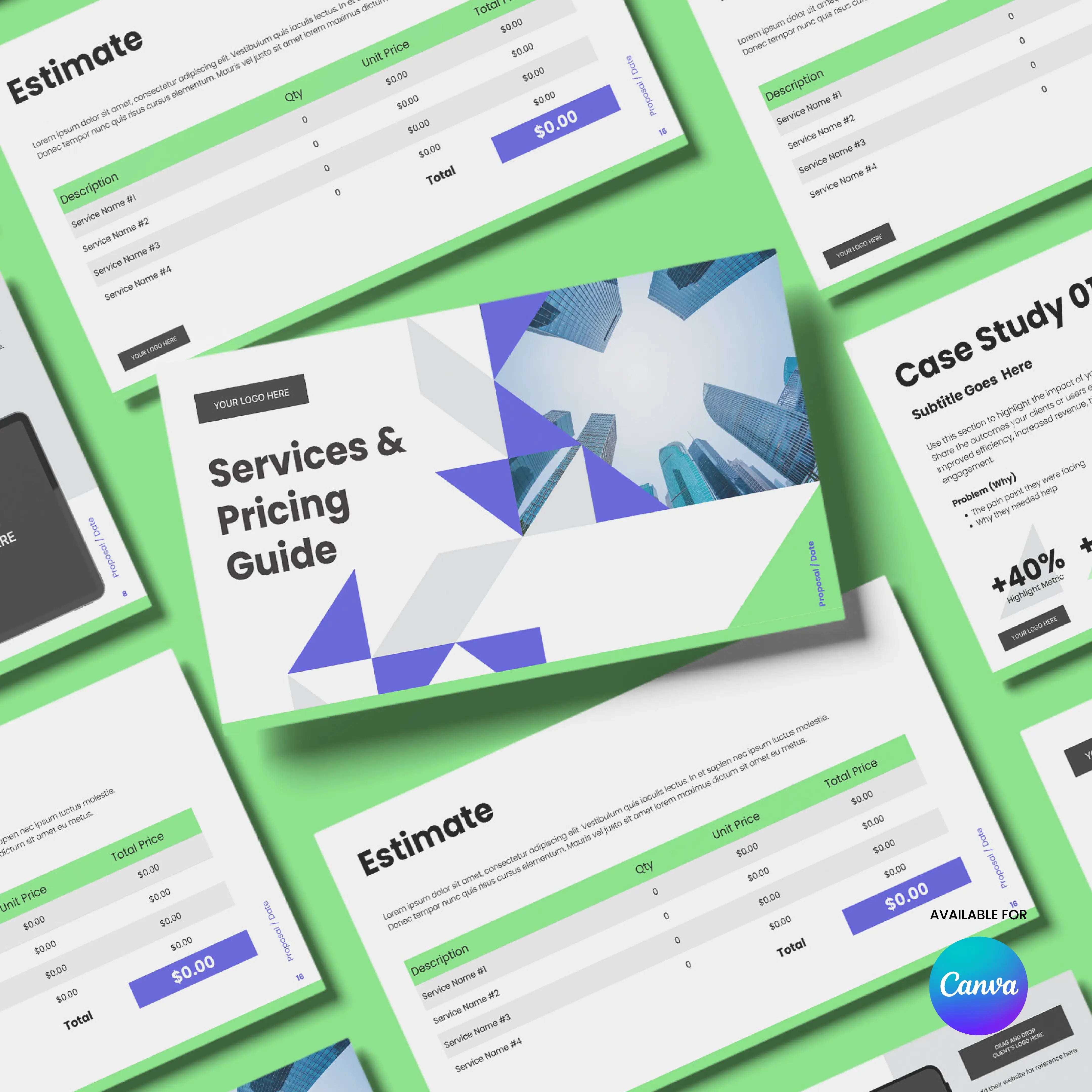 Proposal Deck Template for Canva – Forma 40 Collection | Editable B2B Services & Pricing Presentation