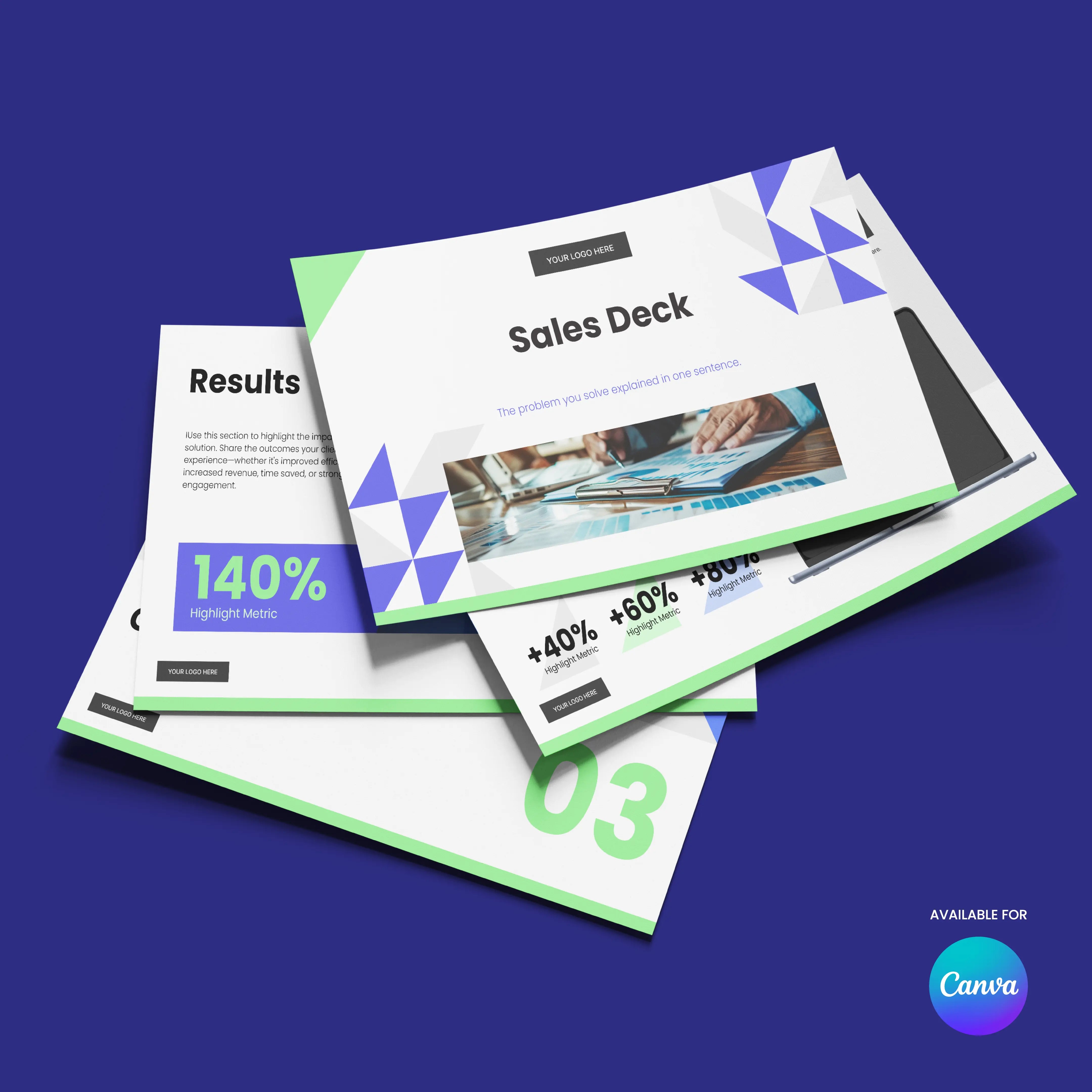 Sales Deck Template for Canva – Forma 40 Collection | Bold Geometric Presentation for Startups & Tech