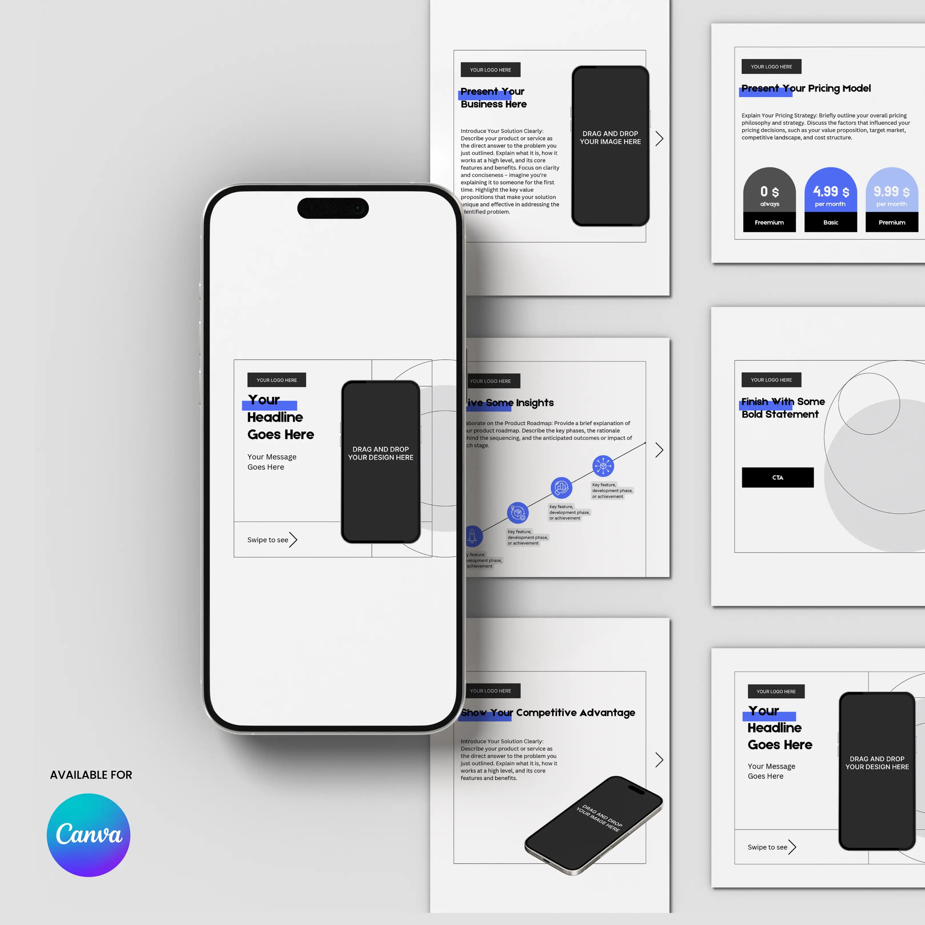 Carousel Template for Canva - Forma 20 Collection | Editable Instagram Slides for Product Demos, Startups & SaaS Marketing