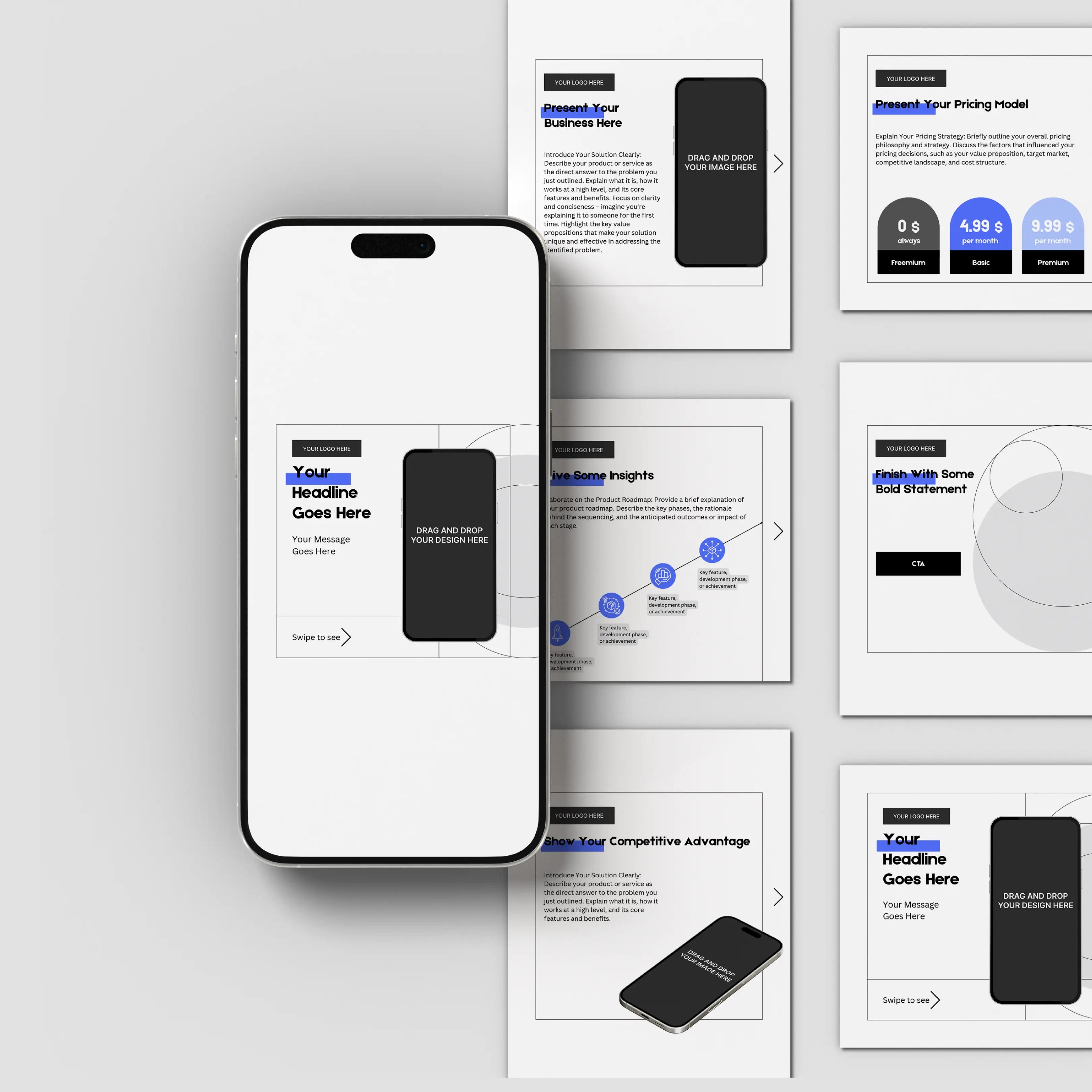 Carousel Template for Canva - Forma 20 Collection | Editable Instagram Slides for Product Demos, Startups & SaaS Marketing