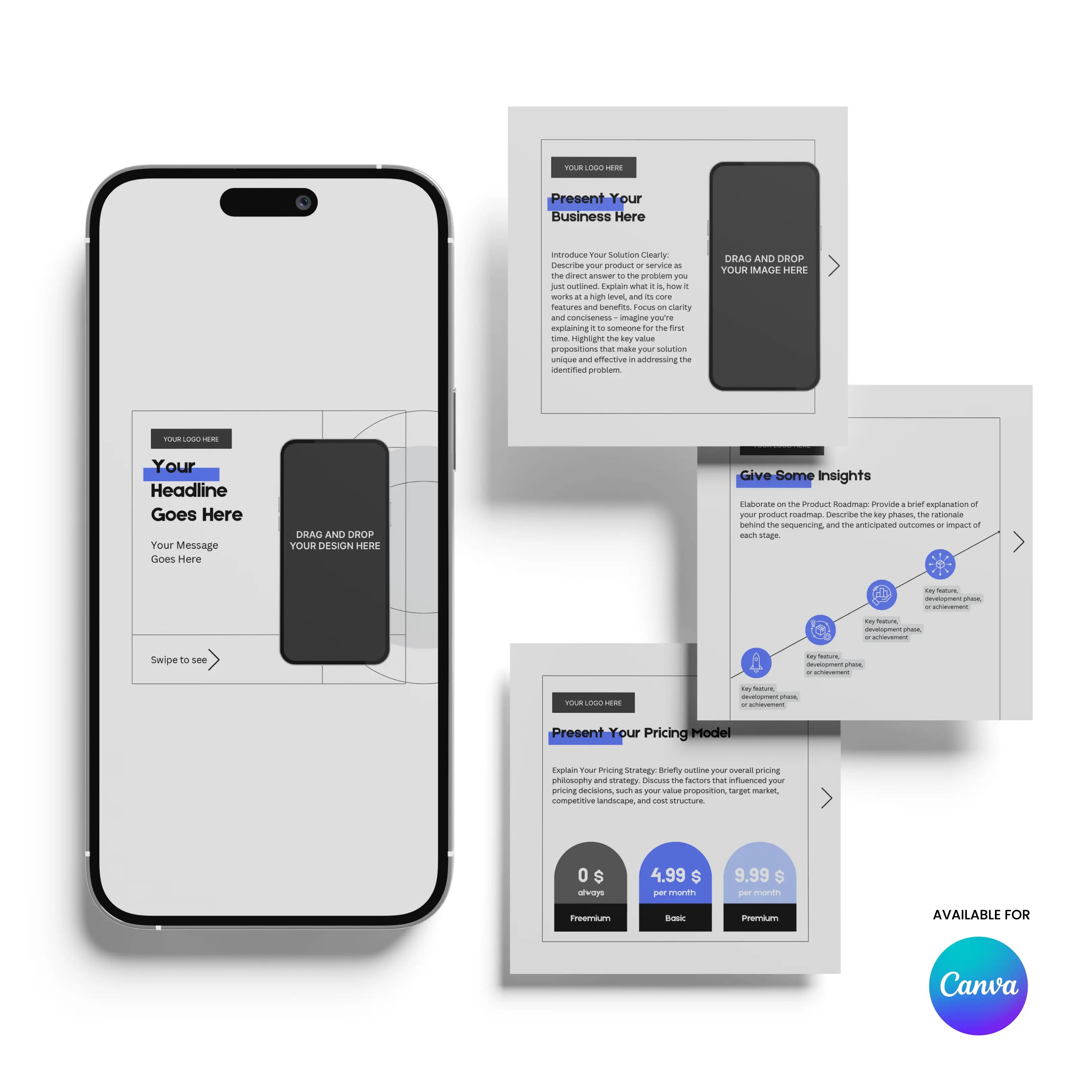 Carousel Template for Canva - Forma 20 Collection | Editable Instagram Slides for Product Demos, Startups & SaaS Marketing
