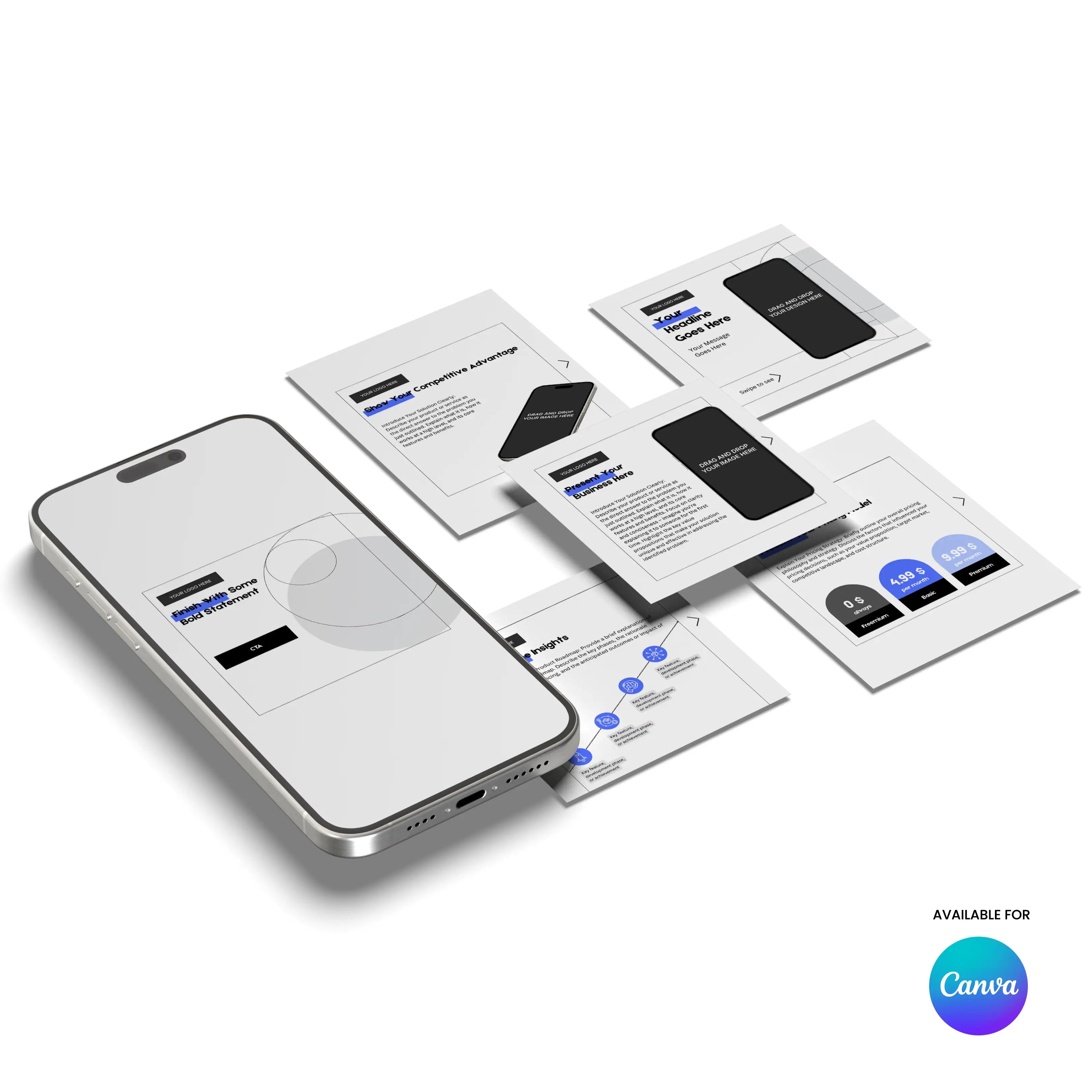 Carousel Template for Canva - Forma 20 Collection | Editable Instagram Slides for Product Demos, Startups & SaaS Marketing