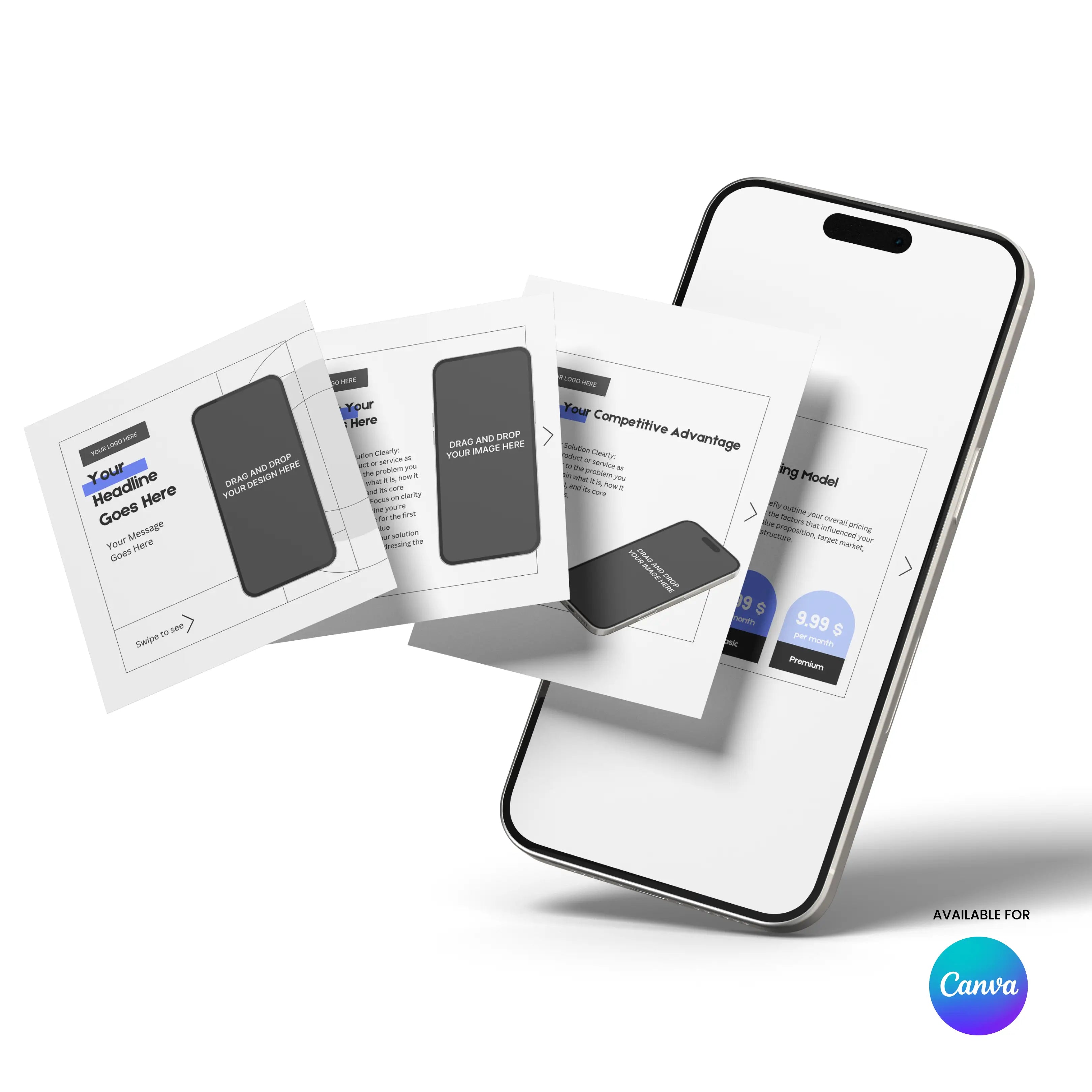 Carousel Template for Canva - Forma 20 Collection | Editable Instagram Slides for Product Demos, Startups & SaaS Marketing