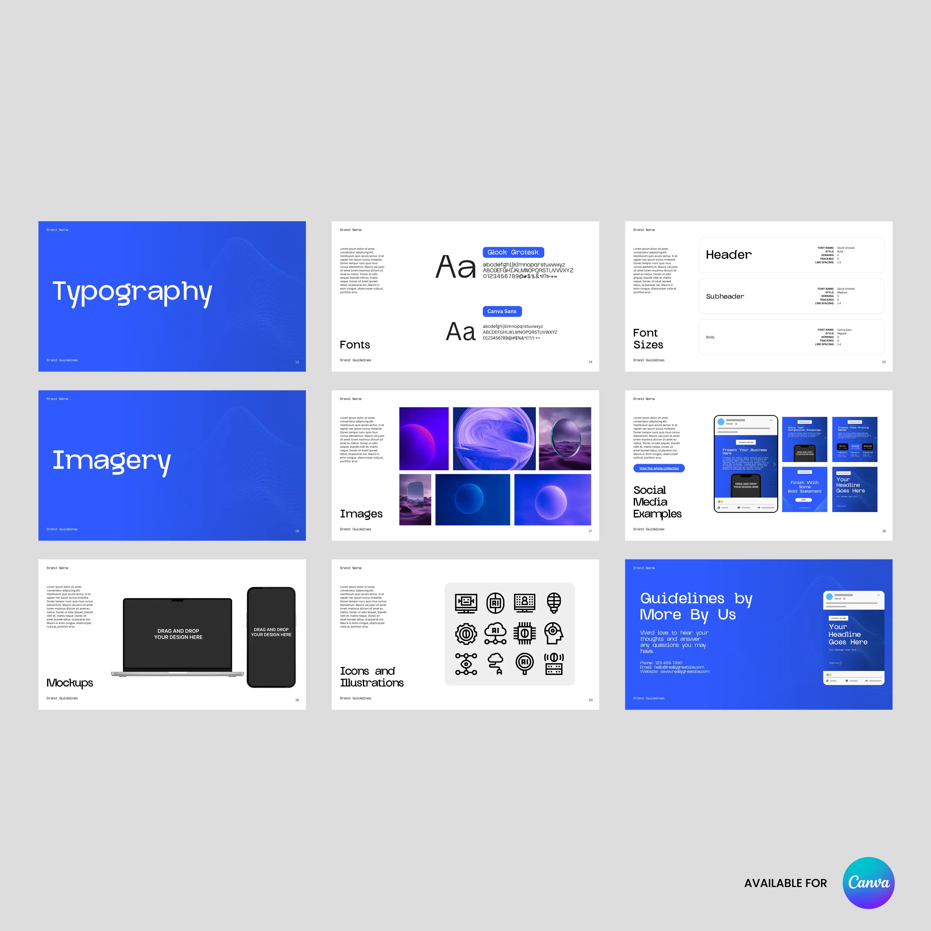 Brand Guidelines Template for Canva - Forma 30 Collection | Editable Brand Book for Logos, Colors, Typography & Visual Systems