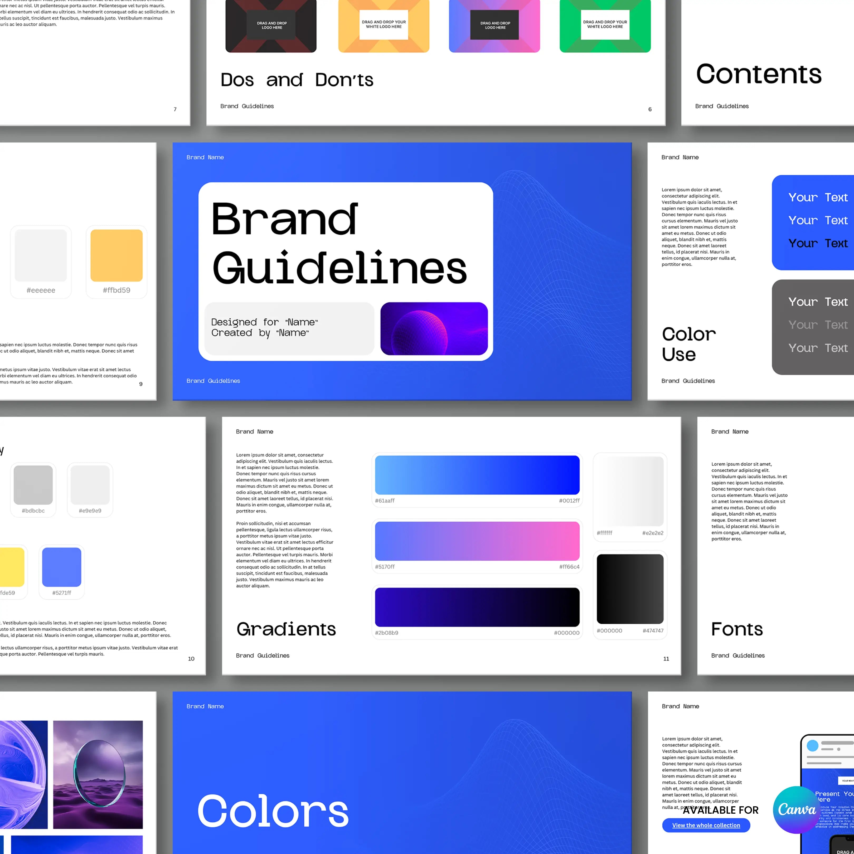 Brand Guidelines Template for Canva - Forma 30 Collection | Editable Brand Book for Logos, Colors, Typography & Visual Systems