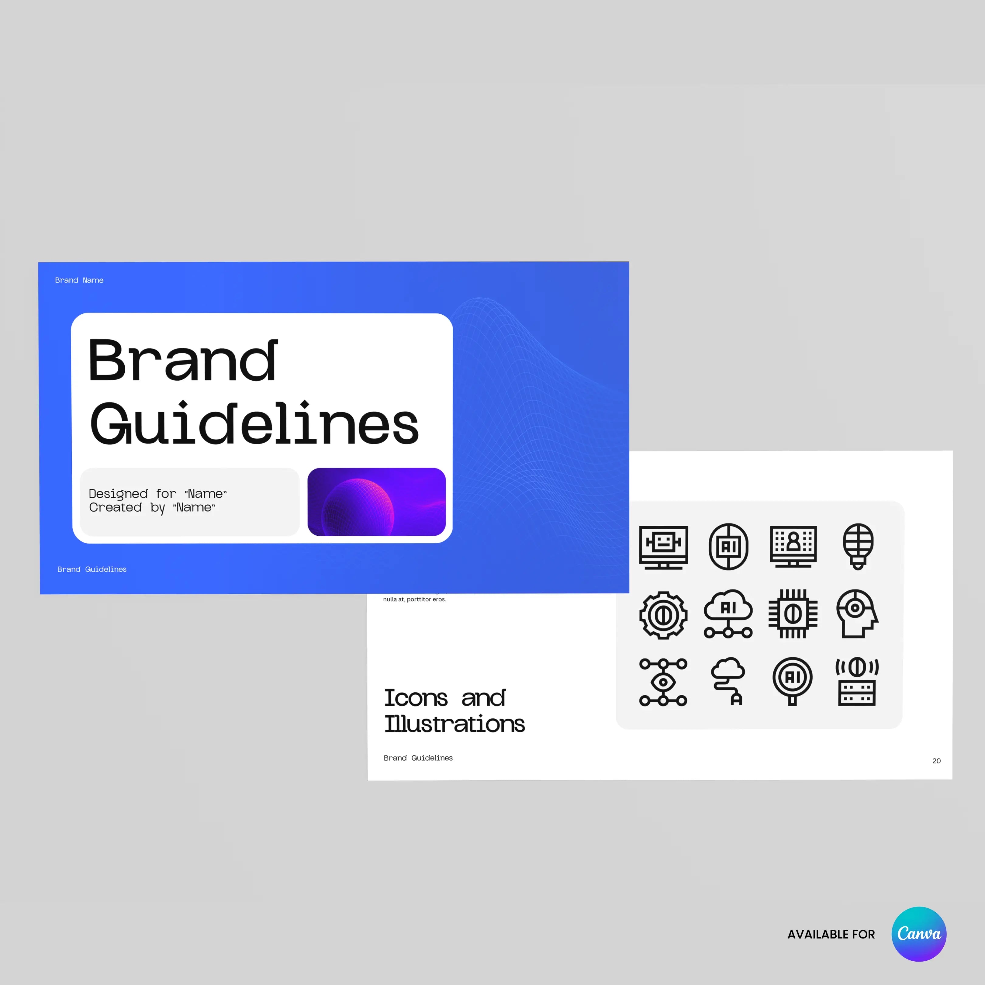 Brand Guidelines Template for Canva - Forma 30 Collection | Editable Brand Book for Logos, Colors, Typography & Visual Systems