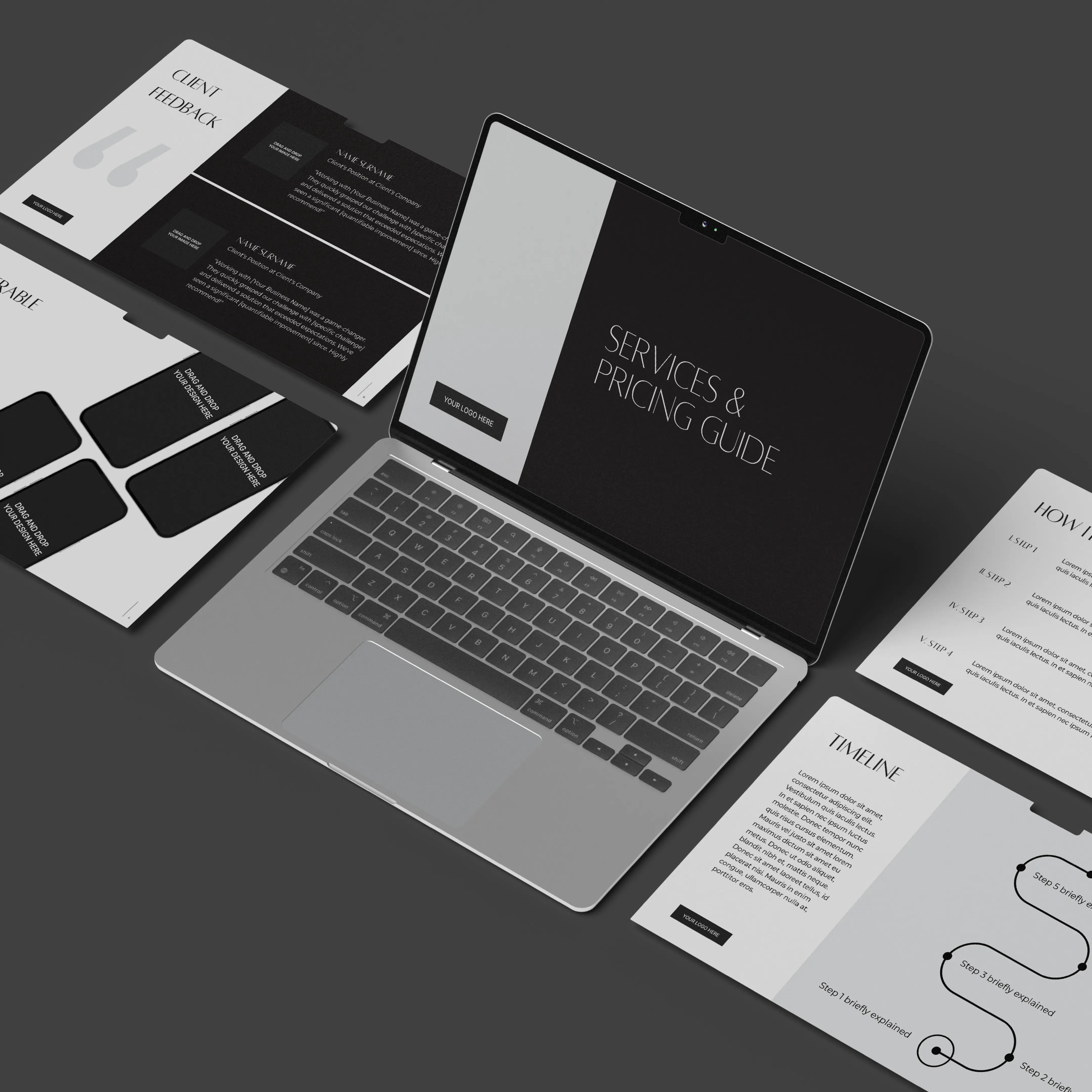 Proposal Deck Template for Canva – Forma 60 Collection | Editable Services & Pricing Presentation for Consultants and Creatives