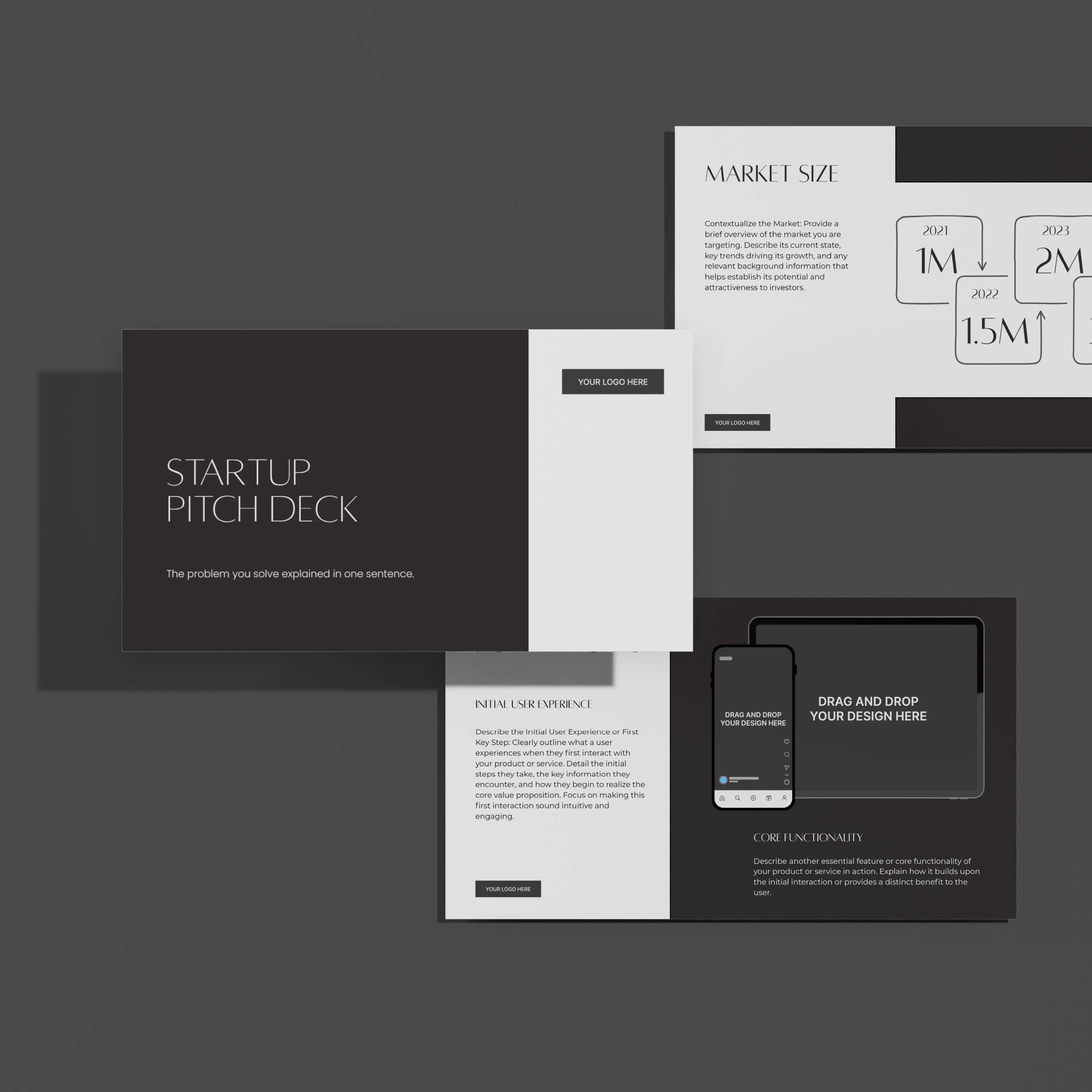 Startup Pitch Deck Template for Canva – Forma 60 Collection | Minimal Presentation for Fashion, Creative & Premium Brands
