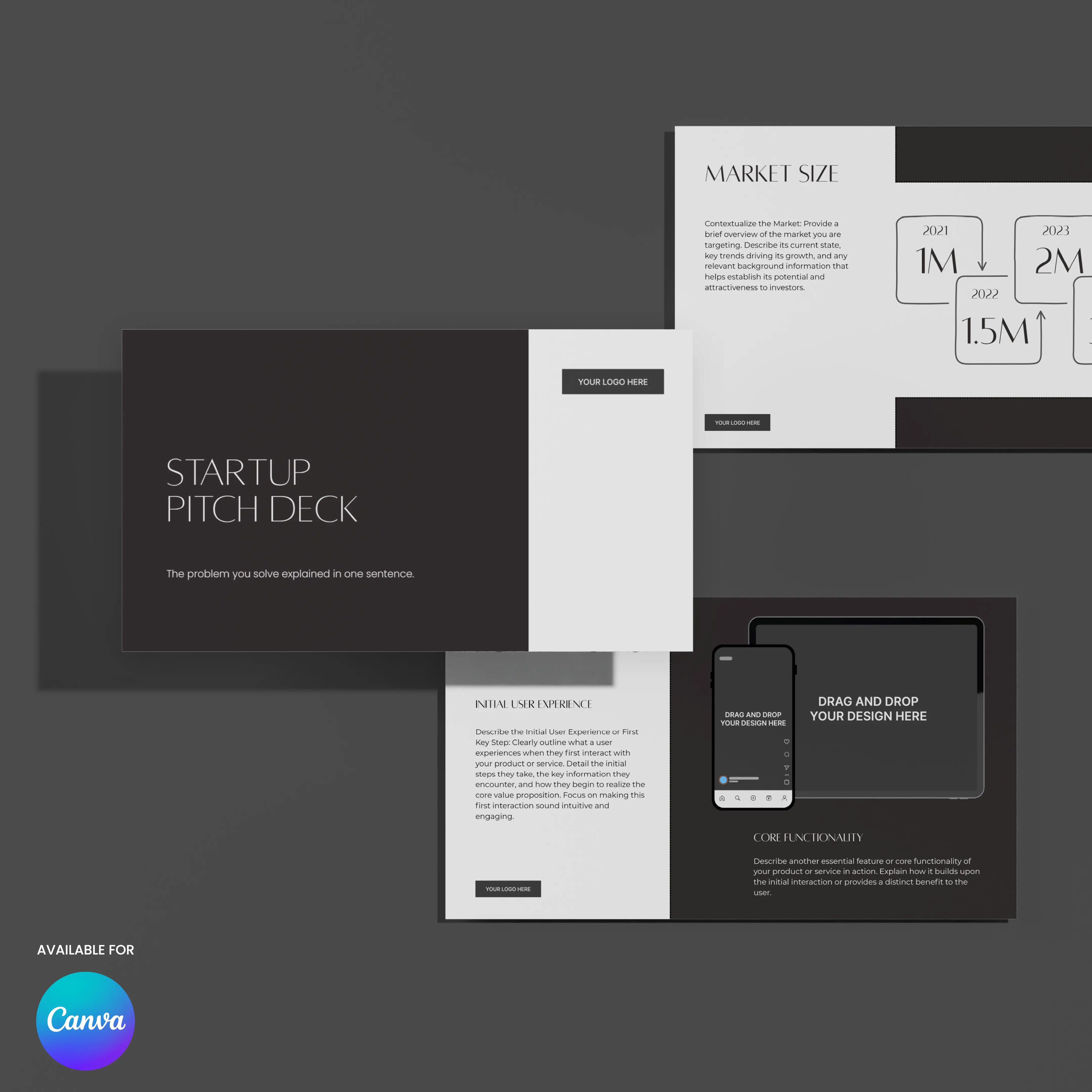 Startup Pitch Deck Template for Canva – Forma 60 Collection | Minimal Presentation for Fashion, Creative & Premium Brands