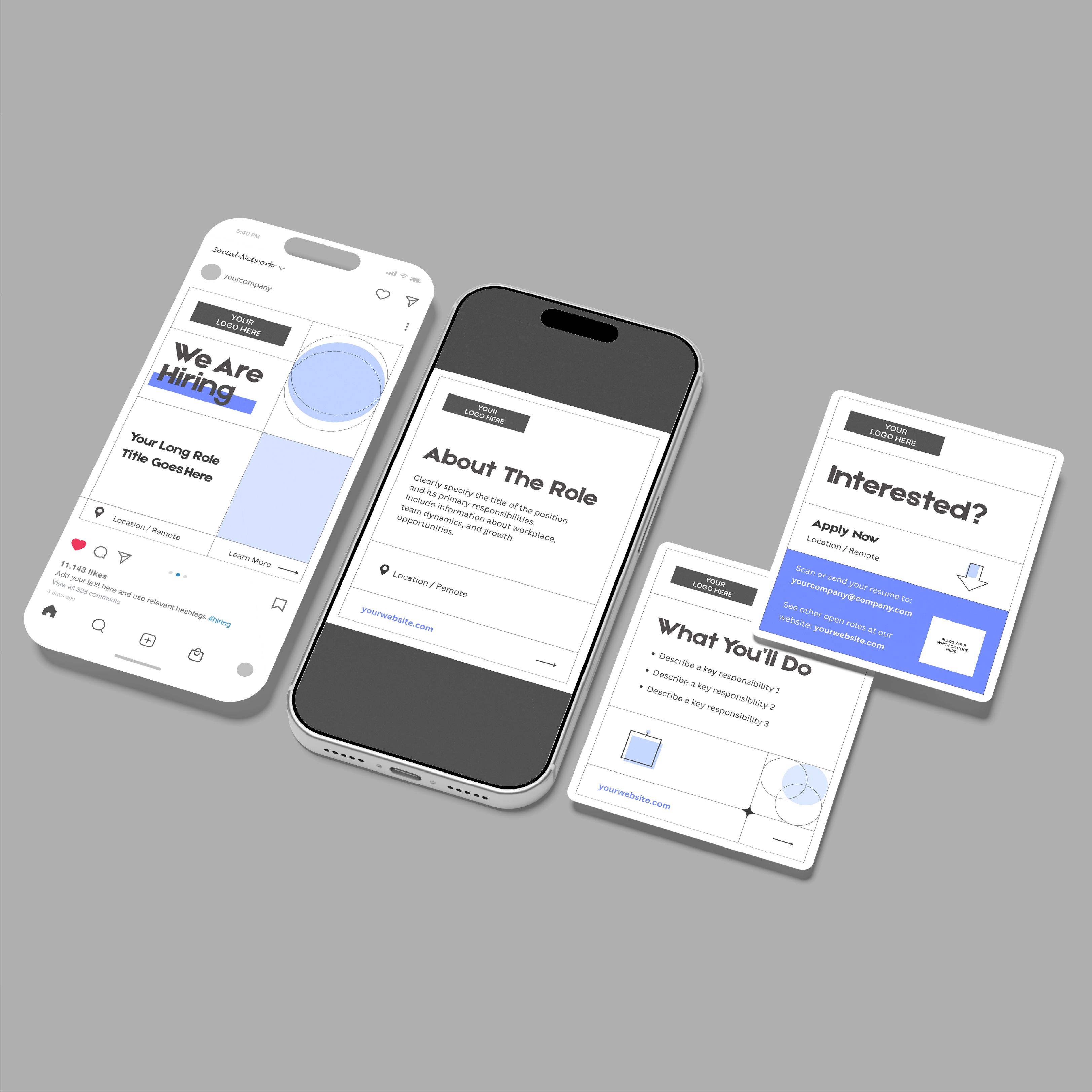 Hiring Social Media Carousel Template for Canva - Forma 20 Collection