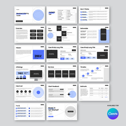 Proposal Deck Template for Canva - Forma 20 Collection | Editable Services & Pricing Presentation for Startups & B2B