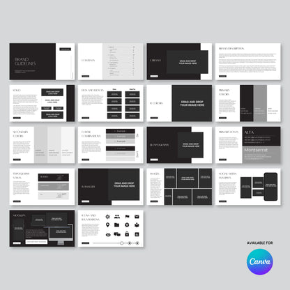Brand Guidelines Template for Canva – Forma 60 Collection | Editable Brand Book for Fashion, Luxury & Creative Businesses
