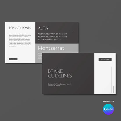 Brand Guidelines Template for Canva – Forma 60 Collection | Editable Brand Book for Fashion, Luxury & Creative Businesses
