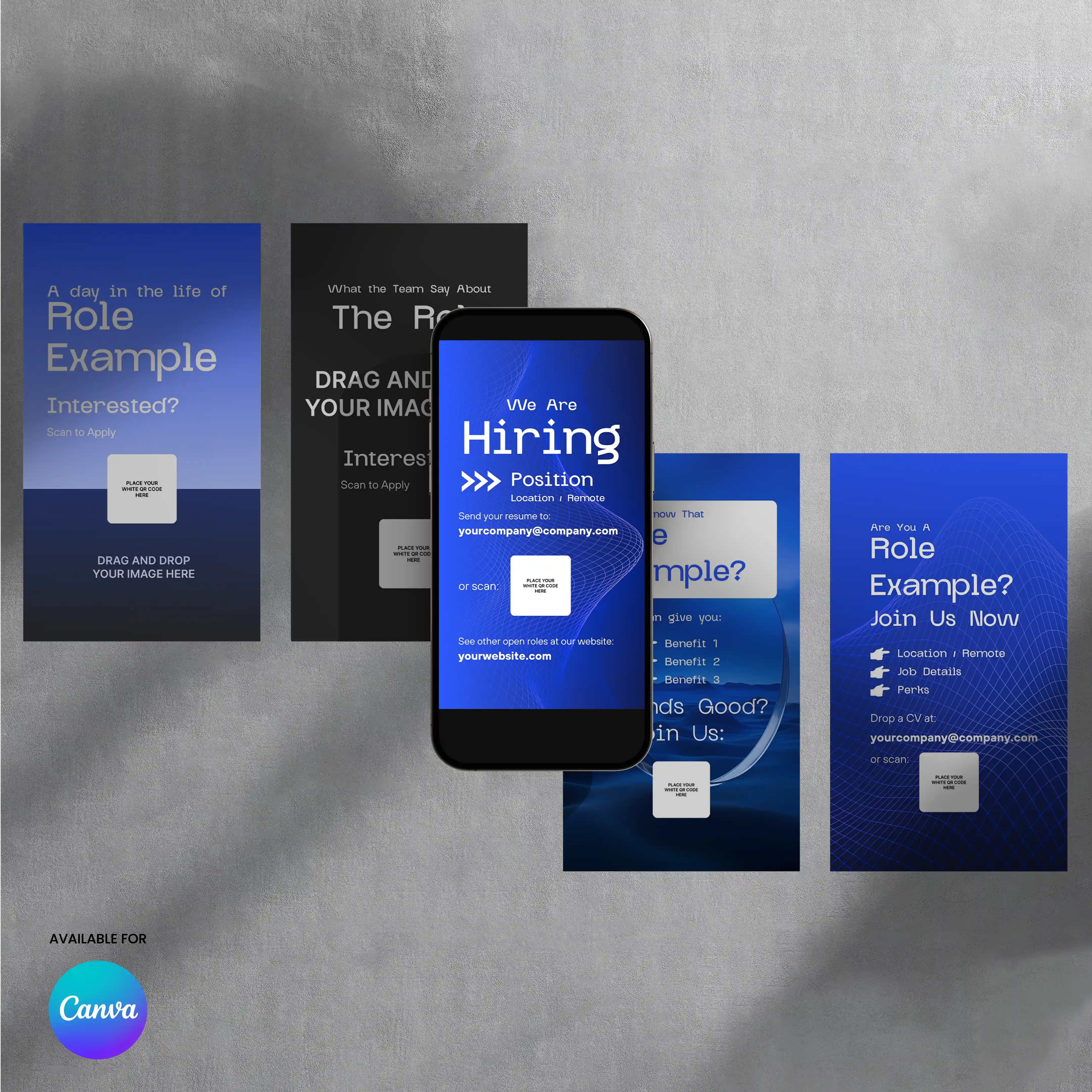 Social Media Hiring Story Template for Canva - Forma 30 Collection