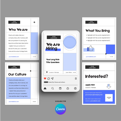 Hiring Social Media Carousel Template for Canva - Forma 20 Collection