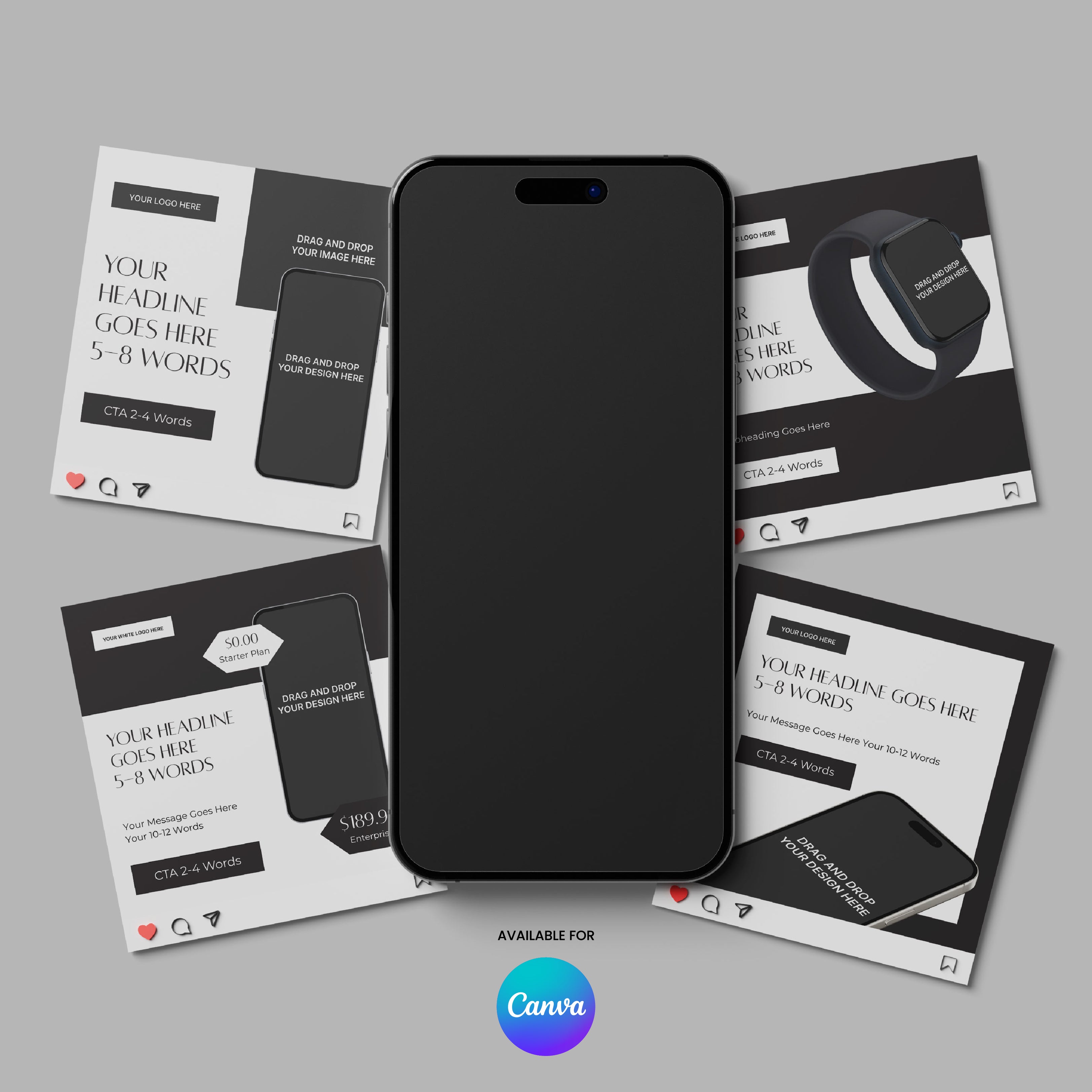 Social Media Paid Ad Templates for Canva - Forma 60 Collection