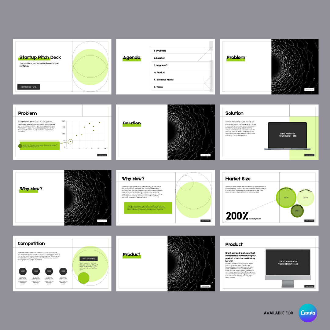Animated Canva Pitch Deck Template for Startups