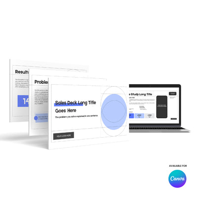 A laptop shows a slide beside three overlapping B2B sales deck slides with charts. The Brand Store by More By Us logo and “Available for Canva” appear, highlighting the Forma 20 Sales Deck Template for Canva—ideal for demos, pitches presentations.