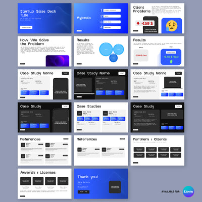 The Brand Store by More By Us offers the Startup Sales Deck Template for Canva—part of the Forma 30 Collection. This editable pitch deck features 20 modern slides, perfect for startups to impress investors and clients.