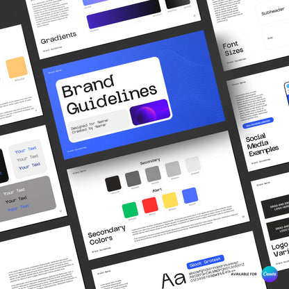 Brand Guidelines Template for Canva - Forma 30 Collection | Editable Brand Book for Logos, Colors, Typography & Visual Systems