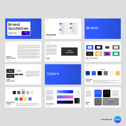 Brand Guidelines Template for Canva - Forma 30 Collection | Editable Brand Book for Logos, Colors, Typography & Visual Systems