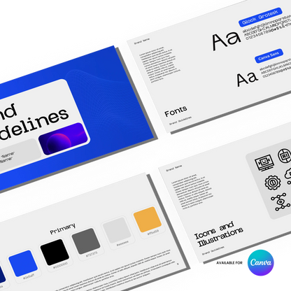 Brand Guidelines Template for Canva - Forma 30 Collection | Editable Brand Book for Logos, Colors, Typography & Visual Systems