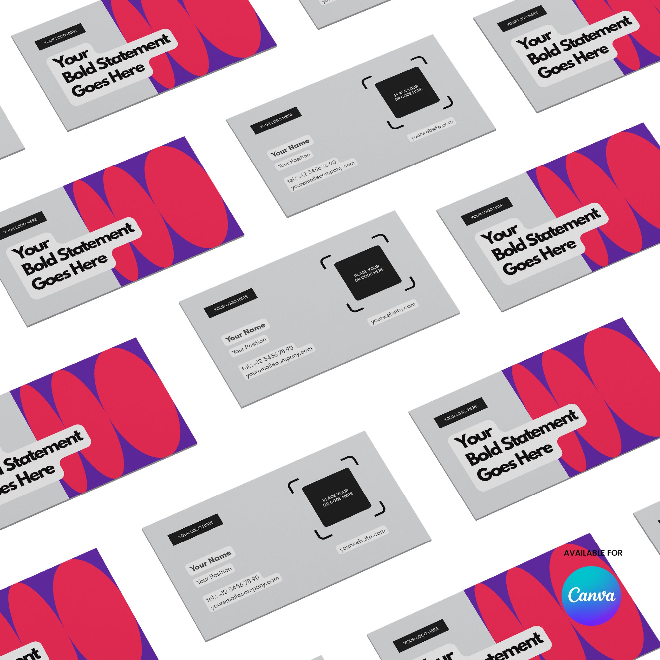 Statement Business Card Template for Canva - Forma 10 Collection | Bold, Editable Design for Entrepreneurs & Teams
