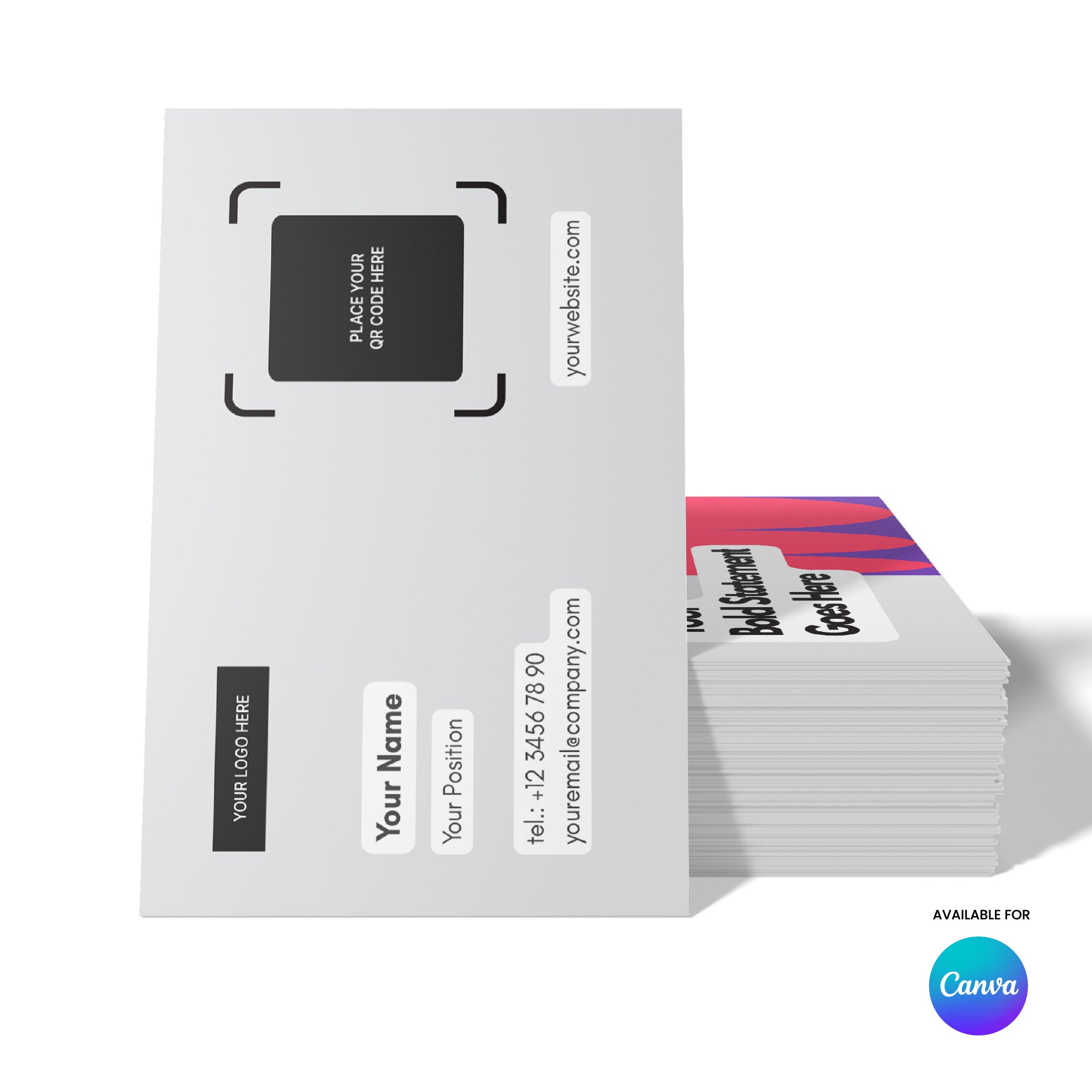 Statement Business Card Template for Canva - Forma 10 Collection | Bold, Editable Design for Entrepreneurs & Teams