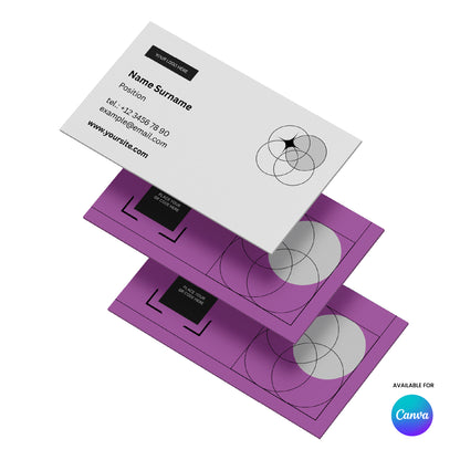 Geometric Business Card Template for Canva - Forma 20 Collection | High-Contrast Design for Print & Digital Use