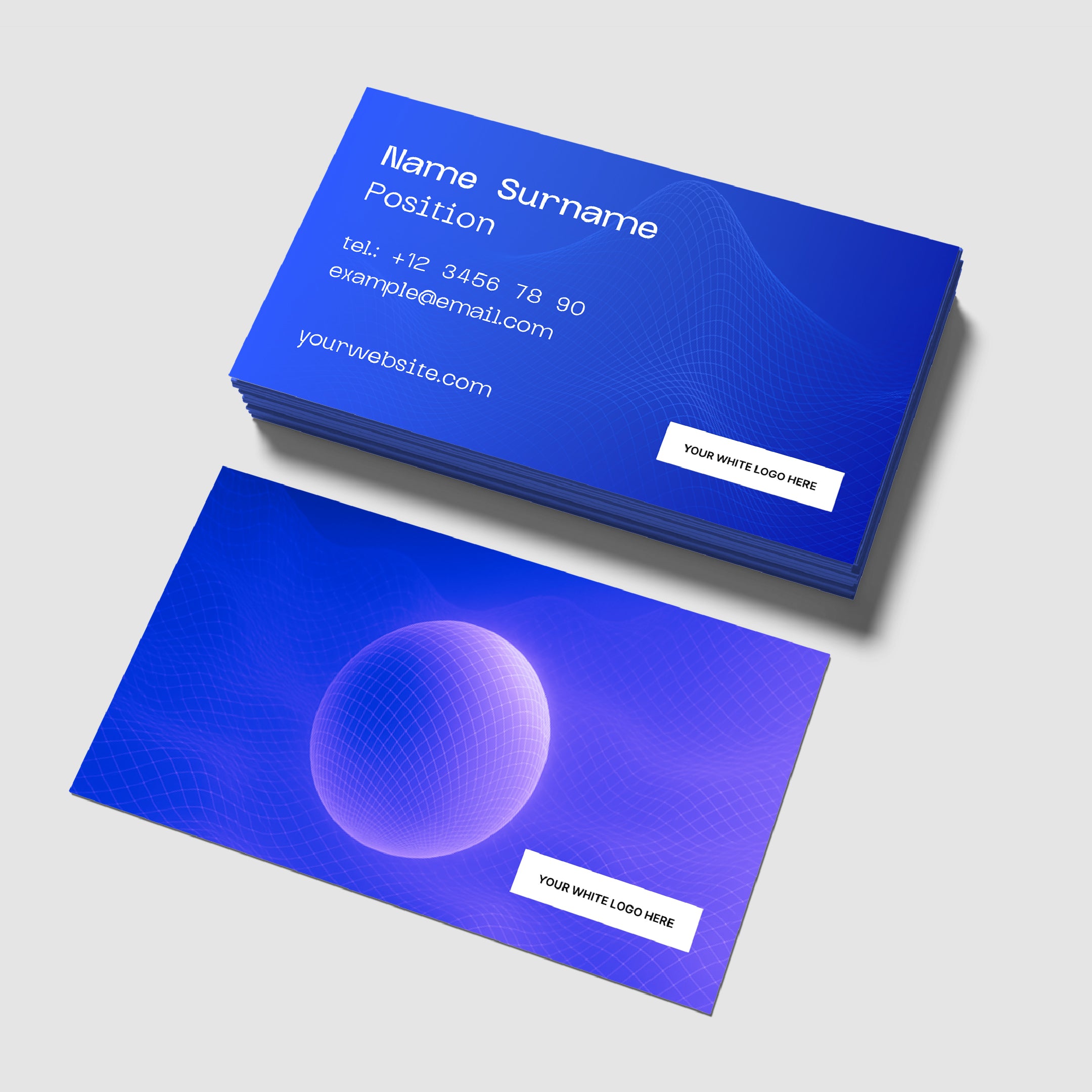Bold Grid Business Card Template for Canva - Editable Layout | Forma 30 Collection | Printable & Digital Use
