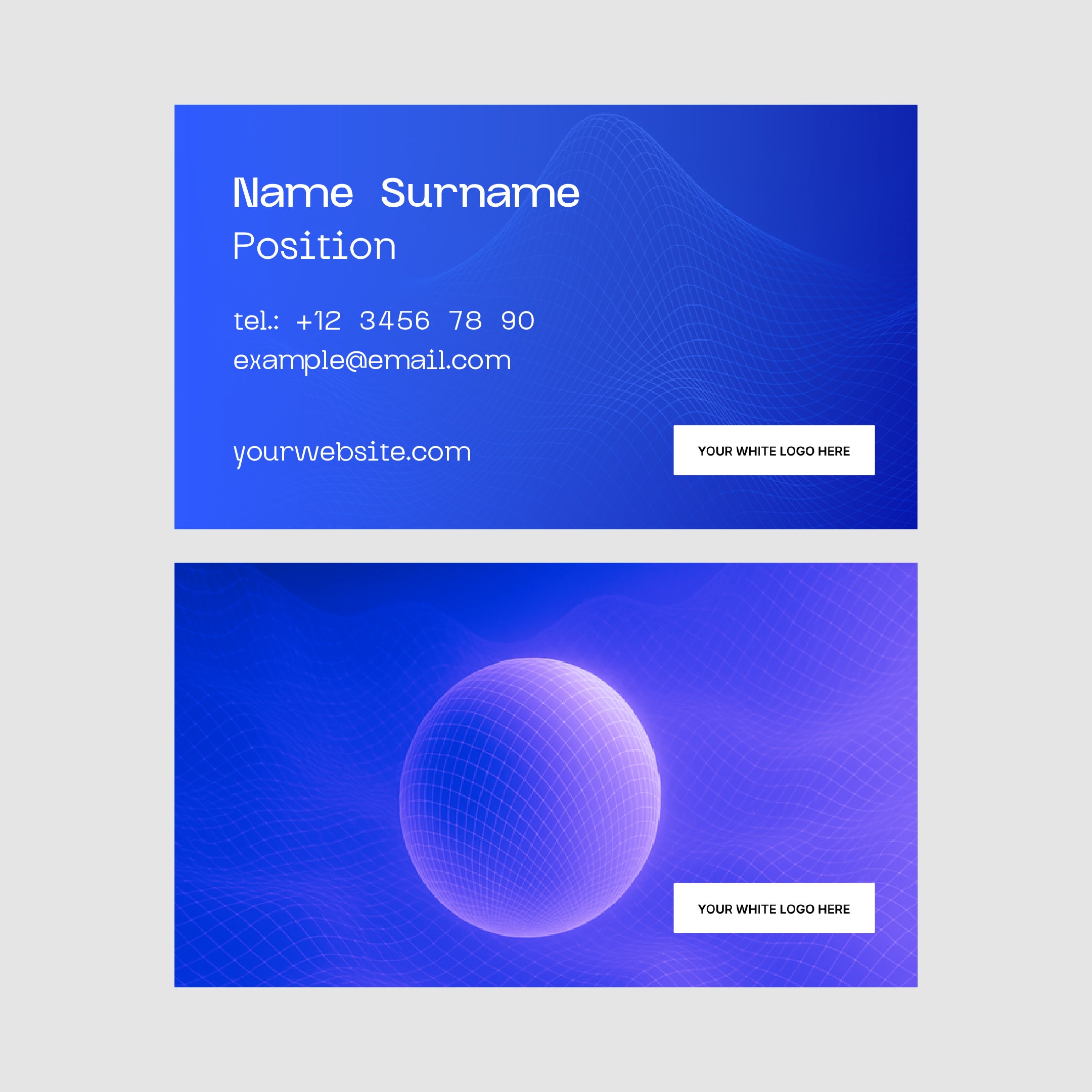 Bold Grid Business Card Template for Canva - Editable Layout | Forma 30 Collection | Printable & Digital Use