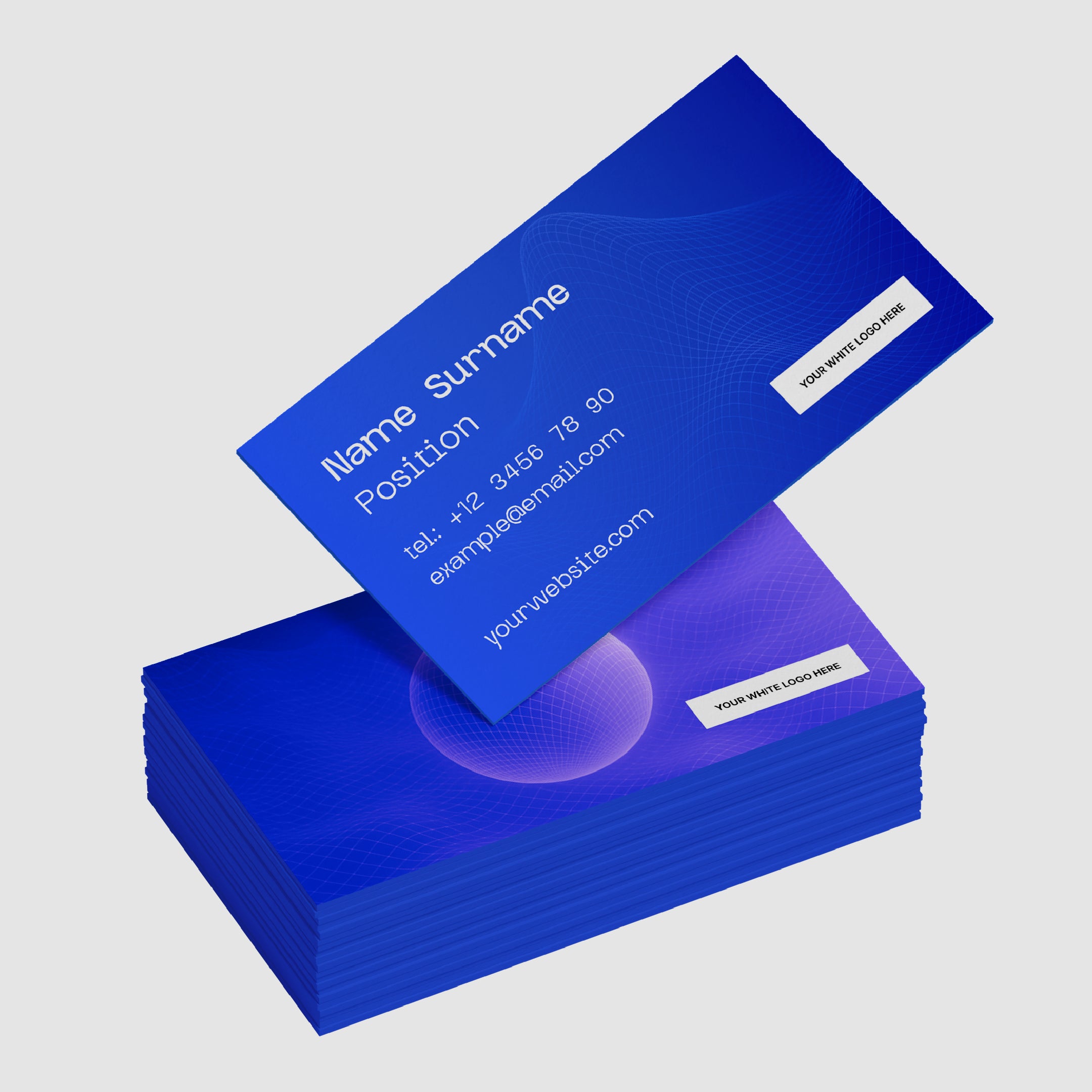 Bold Grid Business Card Template for Canva - Editable Layout | Forma 30 Collection | Printable & Digital Use