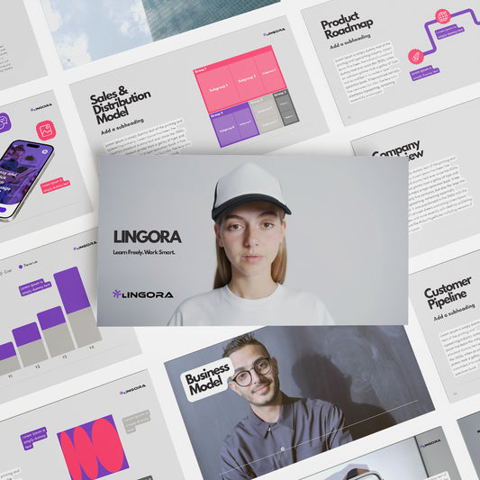 Modern Interactive Tech Pitch Deck Canva Template from The Brand Store